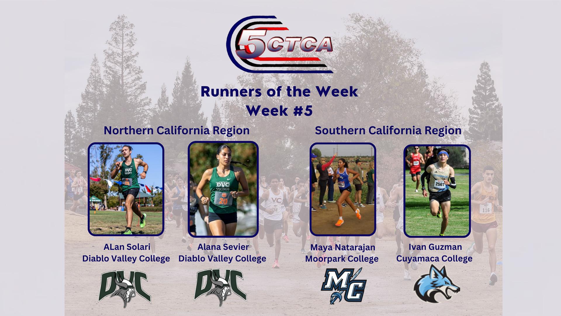 5CTCA announces runners of the week for fifth week of cross country season